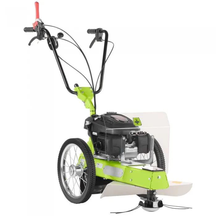 Tondeuse à fil Grillo HWT 570 sur roues pour l'entretien des bordures et herbes hautes. Matériel disponible chez Outivert à Nivelles et Waterloo.